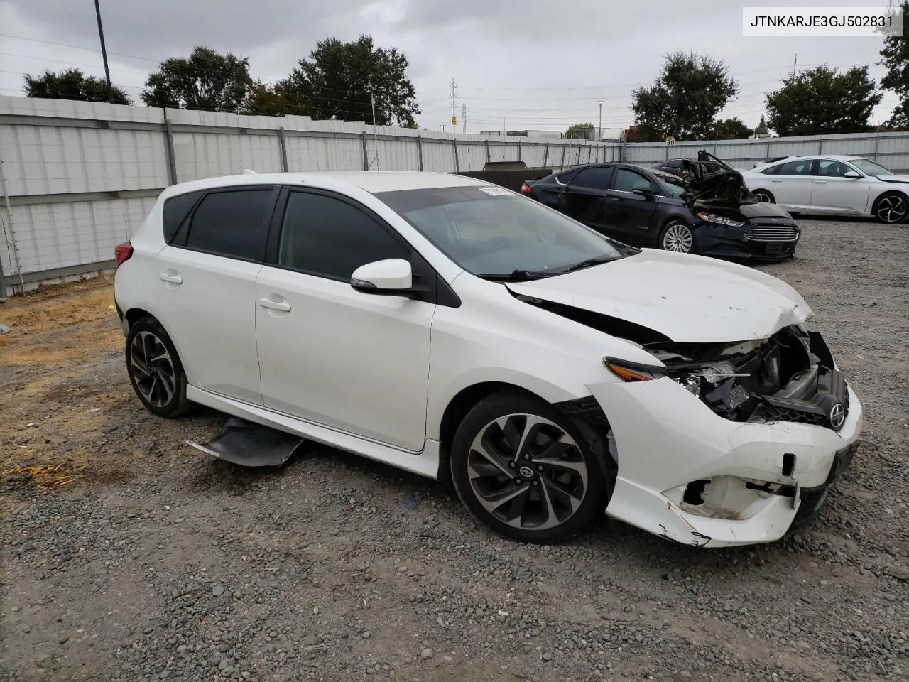 JTNKARJE3GJ502831 2016 Toyota Scion Im