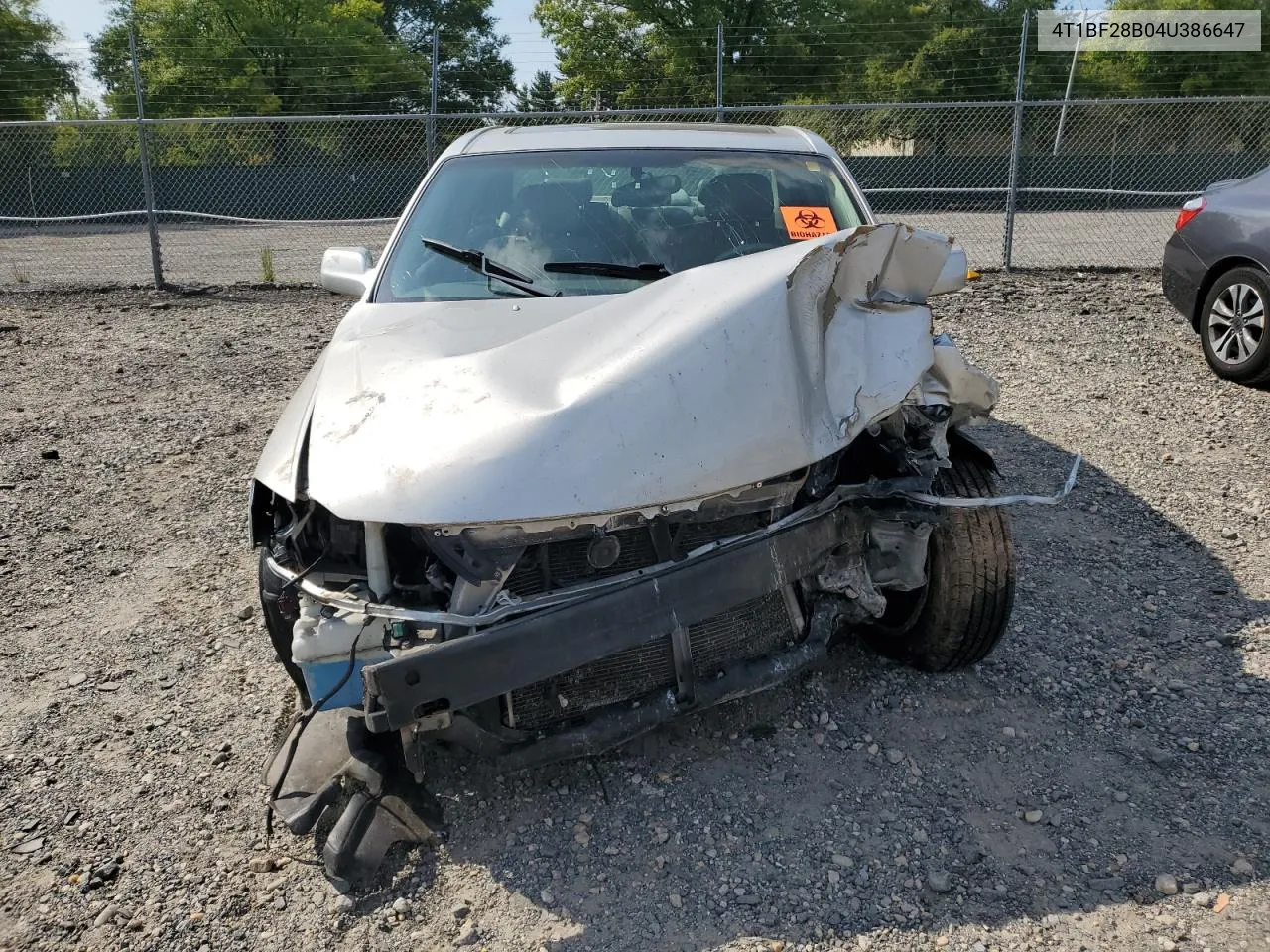 2004 Toyota Avalon Xl VIN: 4T1BF28B04U386647 Lot: 70497264