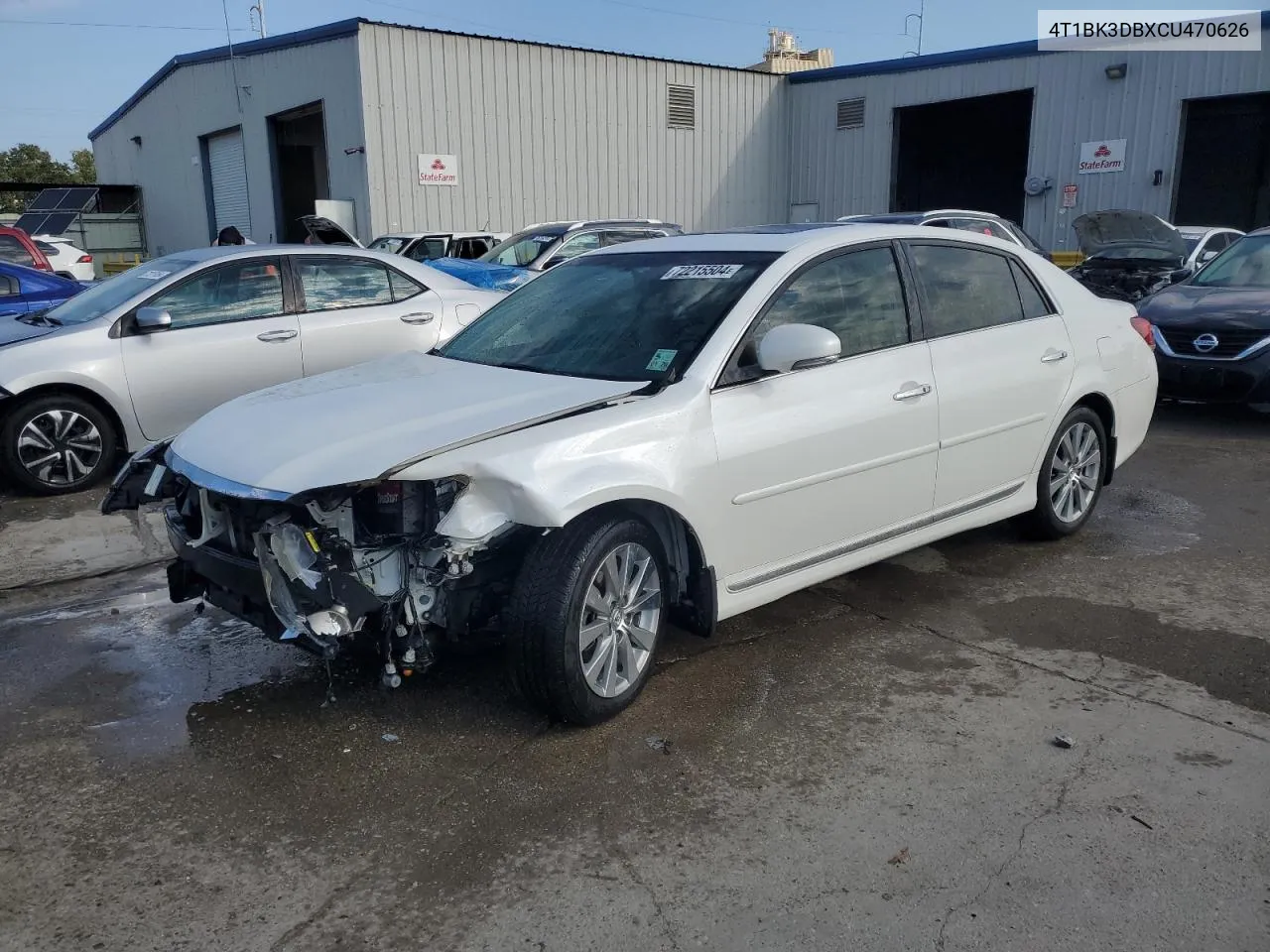 4T1BK3DBXCU470626 2012 Toyota Avalon Base