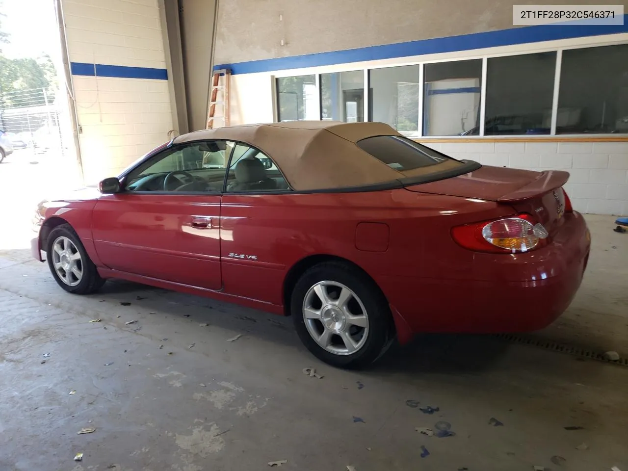 2T1FF28P32C546371 2002 Toyota Camry Solara Se