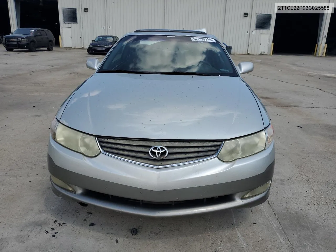 2003 Toyota Camry Solara Se VIN: 2T1CE22P93C025588 Lot: 66089514