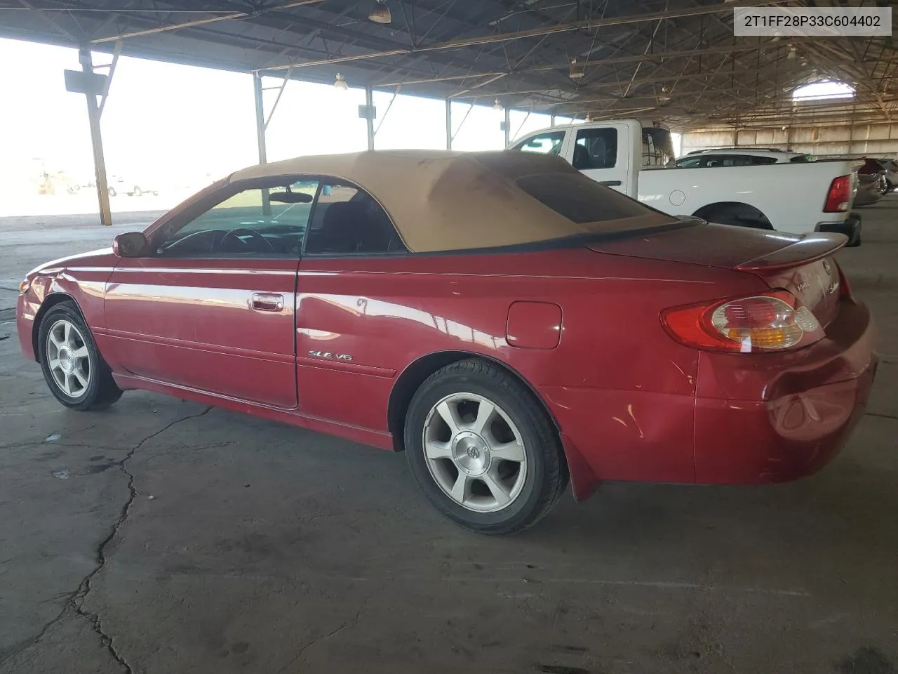 2003 Toyota Camry Solara Se VIN: 2T1FF28P33C604402 Lot: 68954854