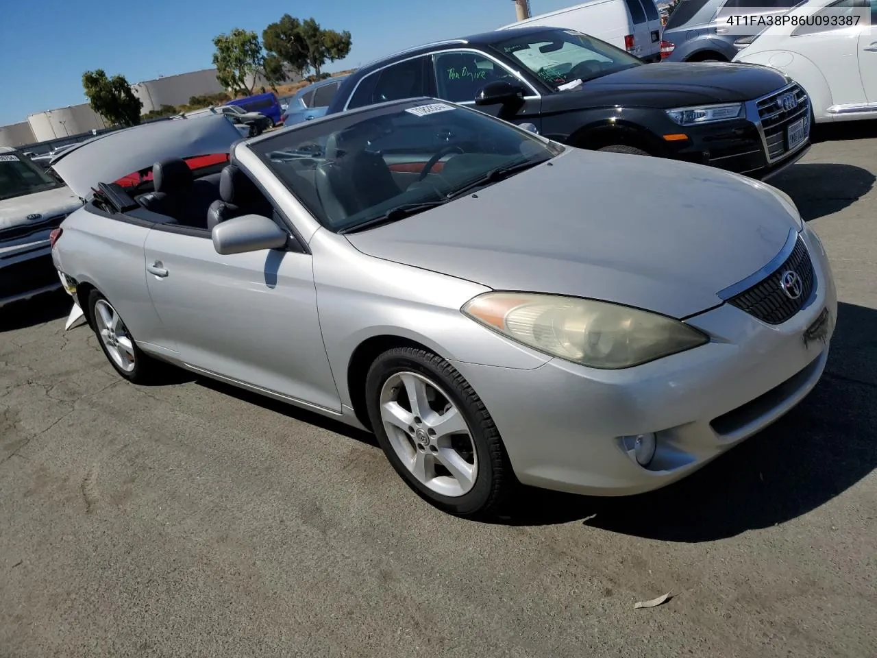 2006 Toyota Camry Solara Se VIN: 4T1FA38P86U093387 Lot: 70828244