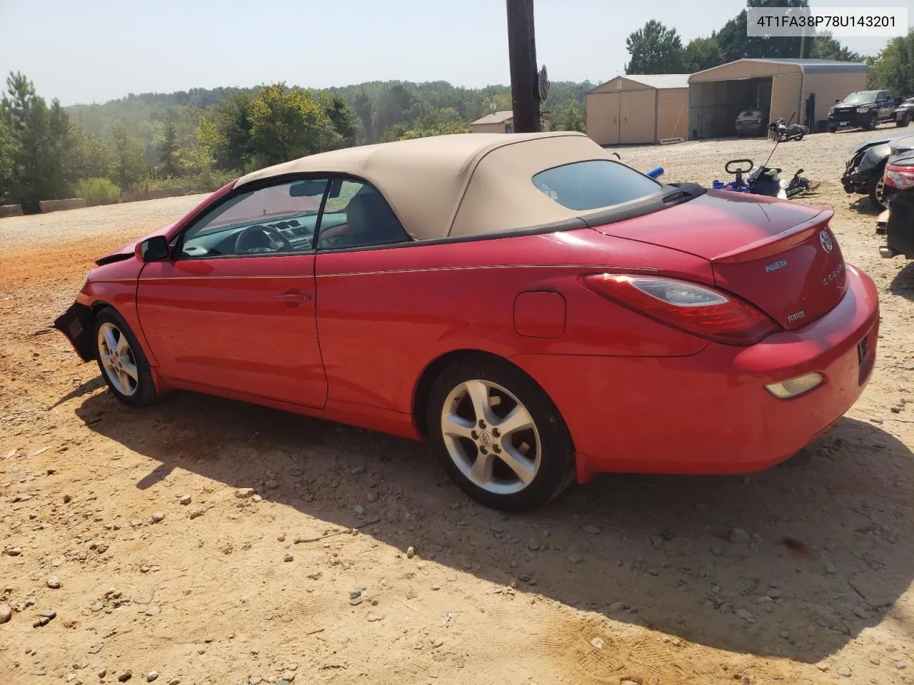 4T1FA38P78U143201 2008 Toyota Camry Solara Se