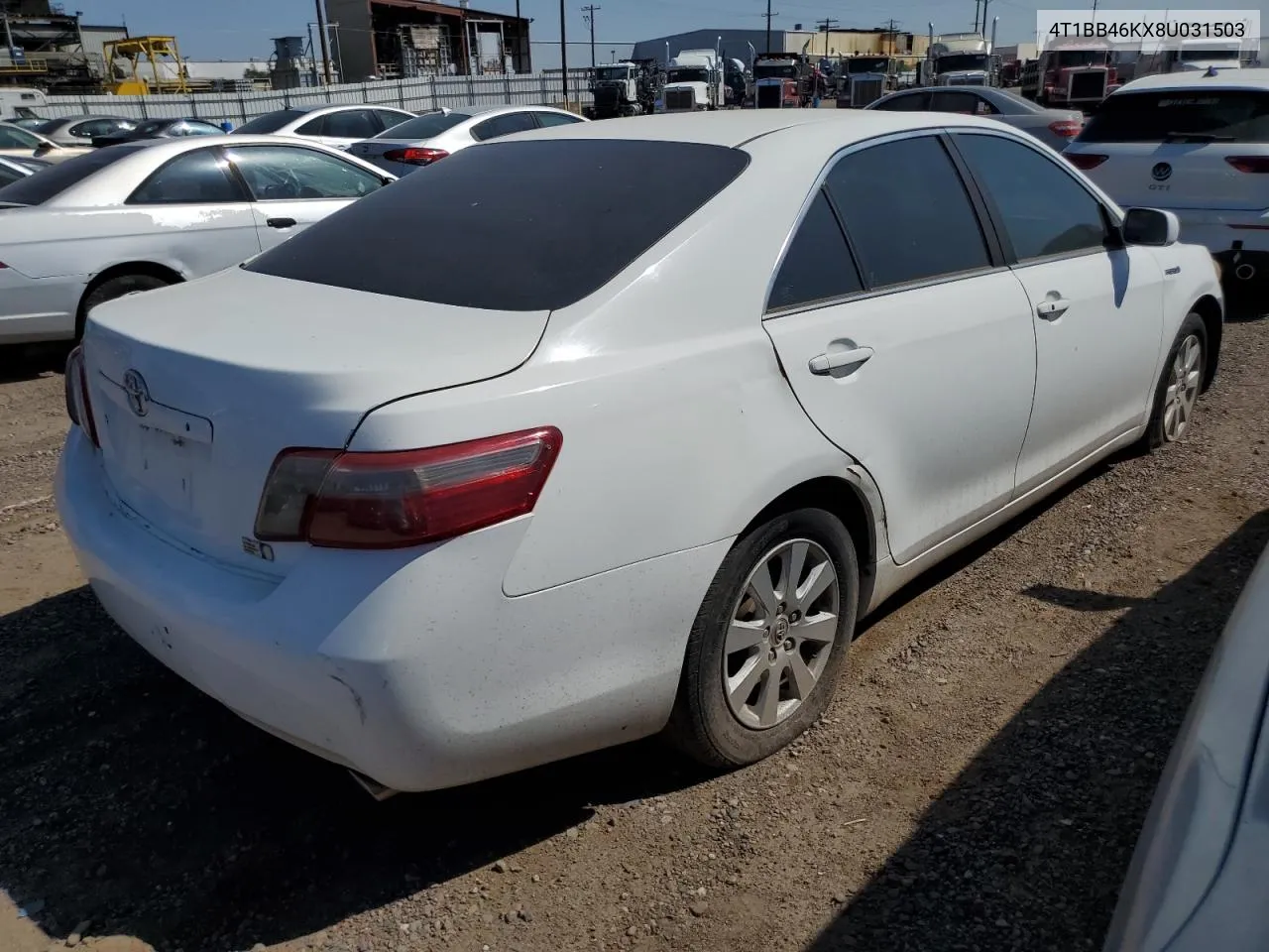 2008 Toyota Camry Hybrid VIN: 4T1BB46KX8U031503 Lot: 64819923