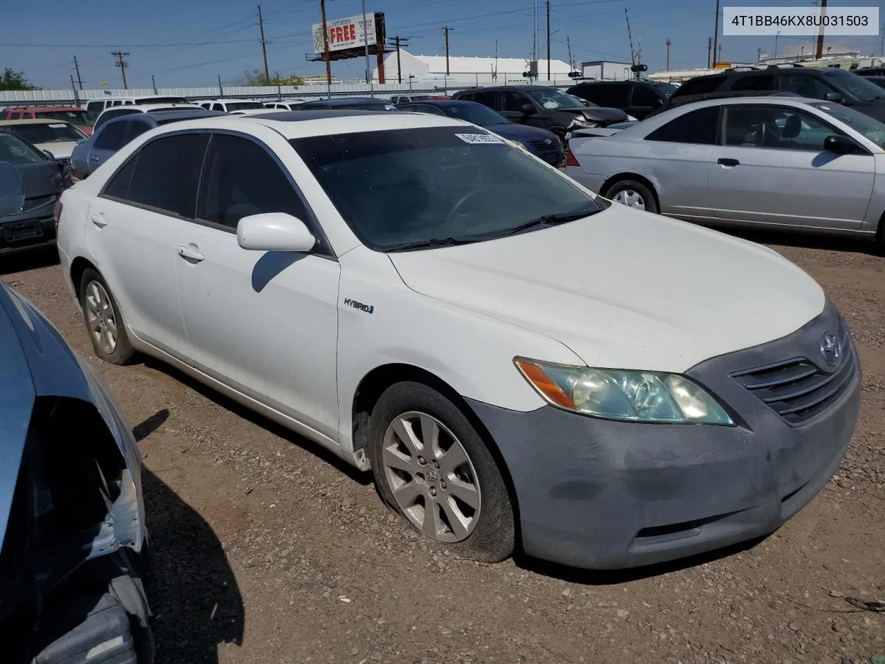 2008 Toyota Camry Hybrid VIN: 4T1BB46KX8U031503 Lot: 64819923