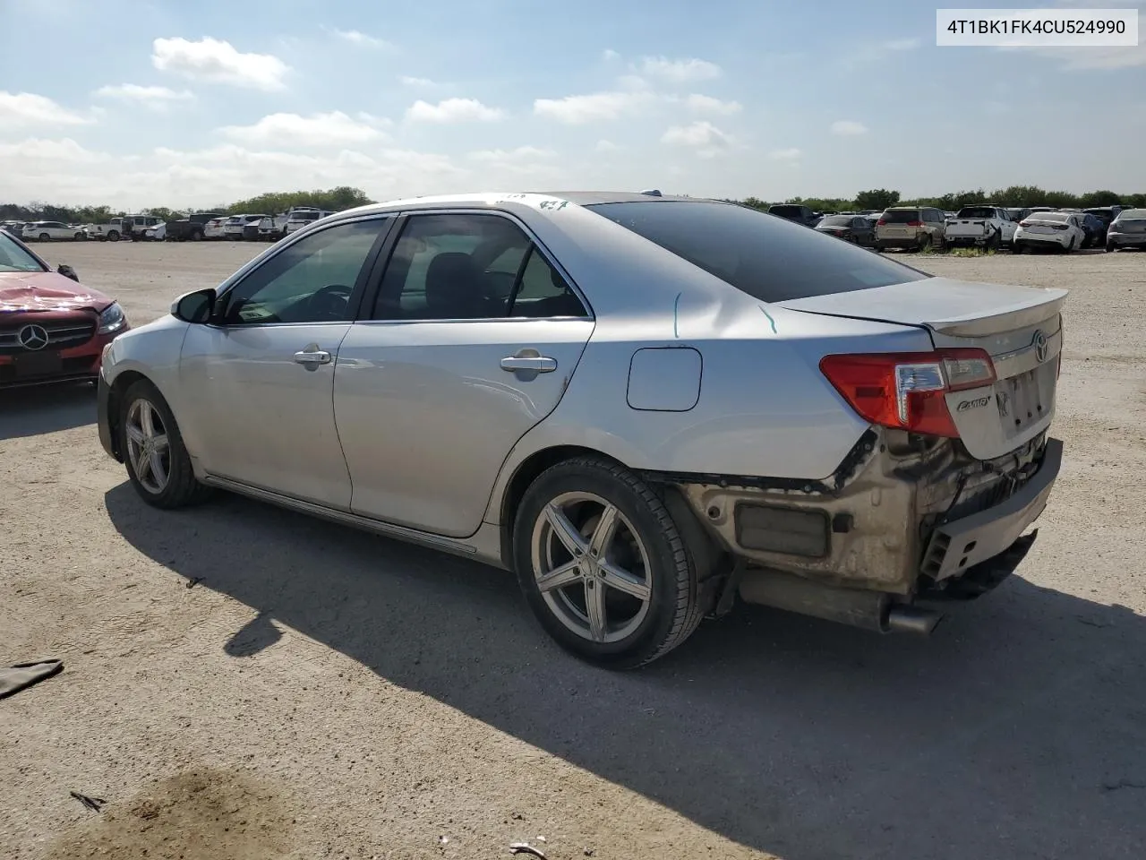 2012 Toyota Camry Se VIN: 4T1BK1FK4CU524990 Lot: 69943844