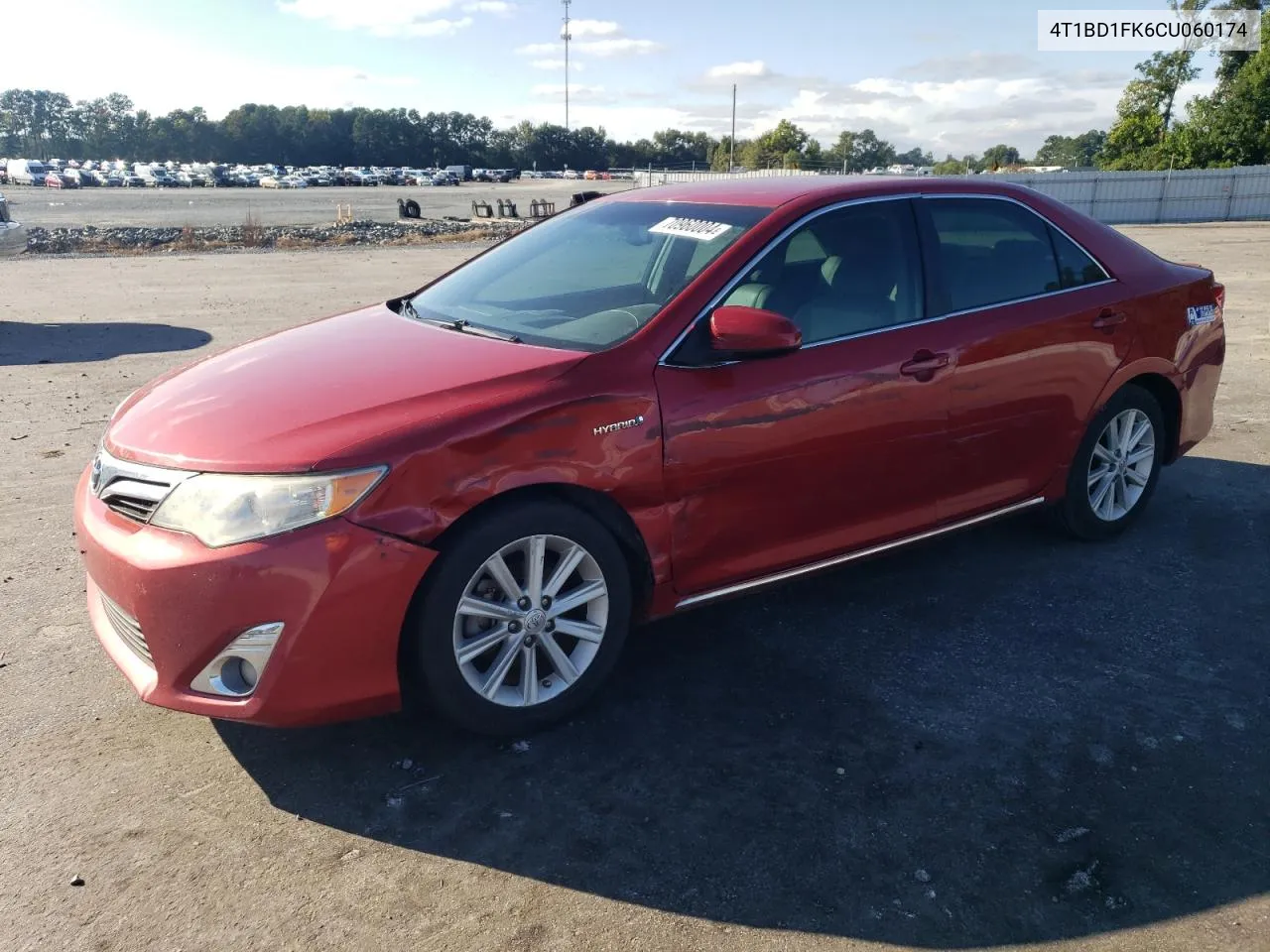 2012 Toyota Camry Hybrid VIN: 4T1BD1FK6CU060174 Lot: 70960004