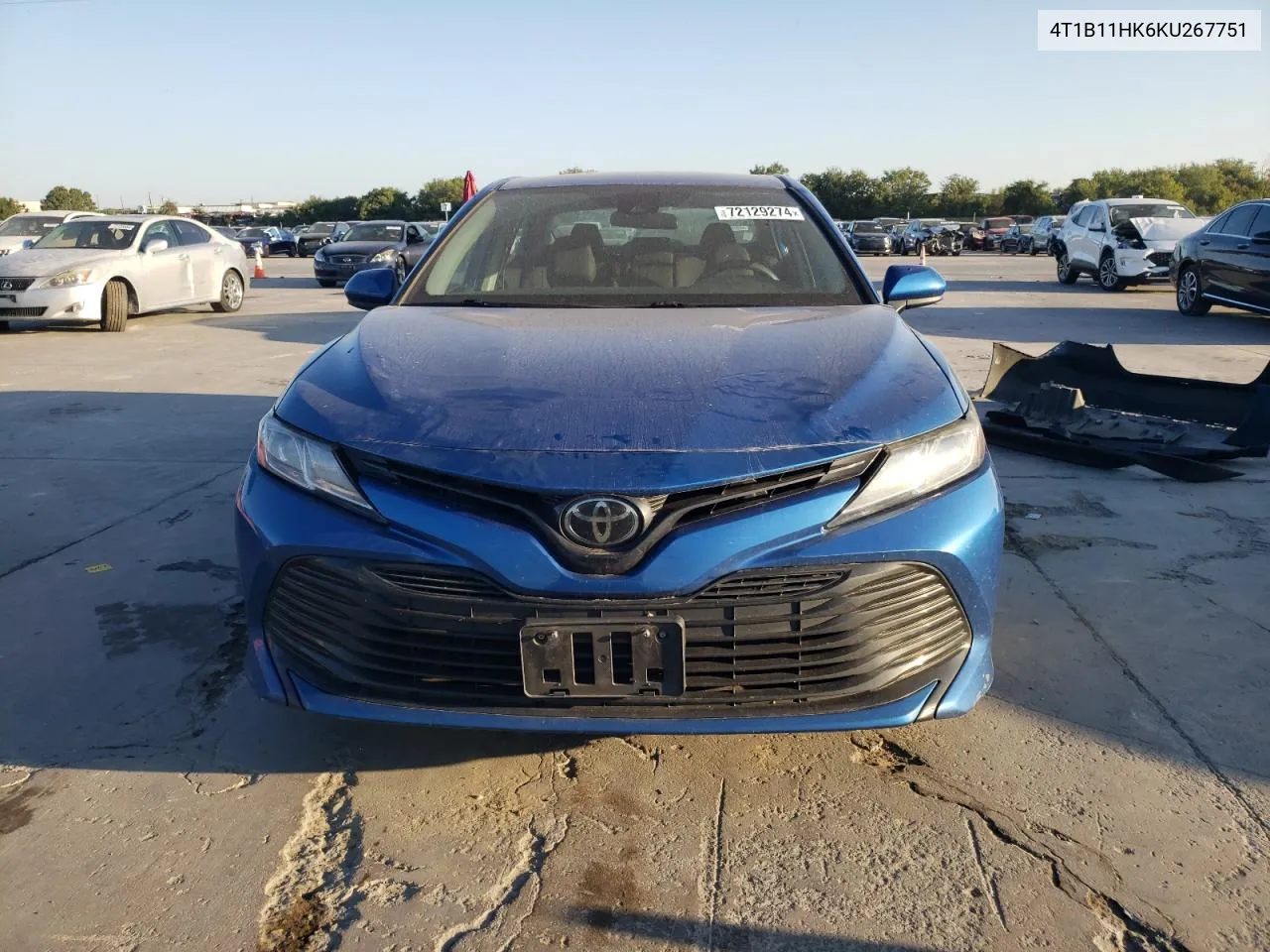 2019 Toyota Camry L VIN: 4T1B11HK6KU267751 Lot: 72129274