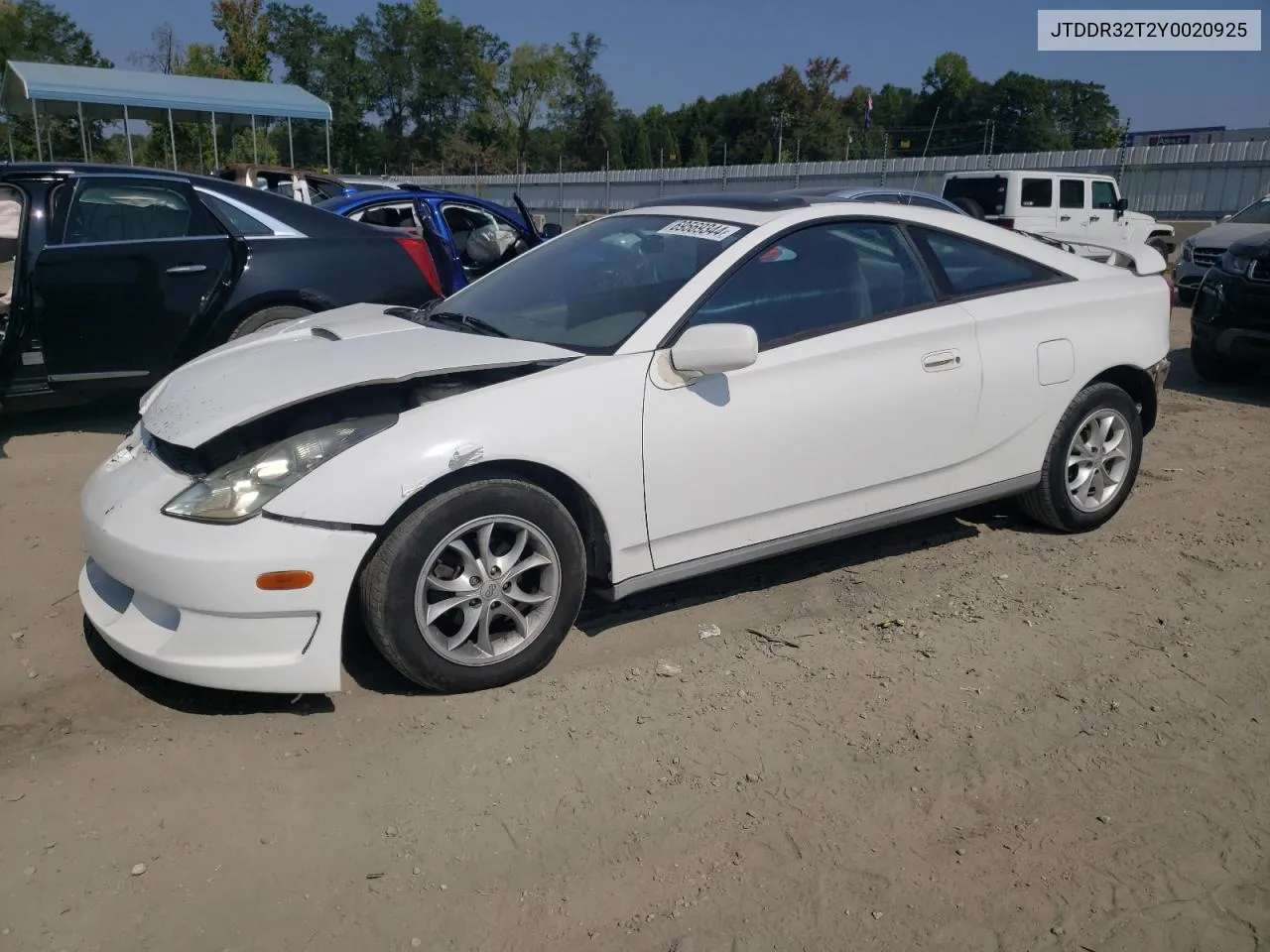 2000 Toyota Celica Gt VIN: JTDDR32T2Y0020925 Lot: 69569344