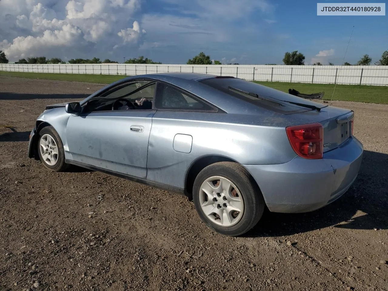 2004 Toyota Celica Gt VIN: JTDDR32T440180928 Lot: 68997064