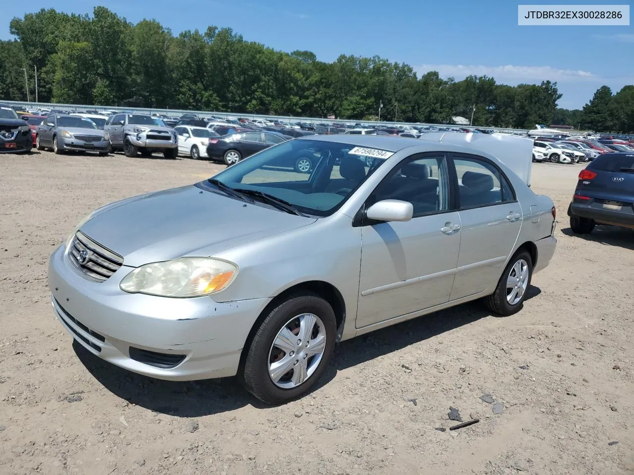 2003 Toyota Corolla Ce VIN: JTDBR32EX30028286 Lot: 67590294