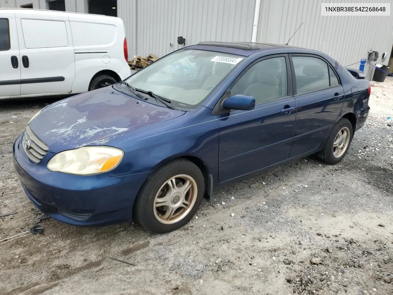 2004 Toyota Corolla Ce VIN: 1NXBR38E54Z268648 Lot: 72008004