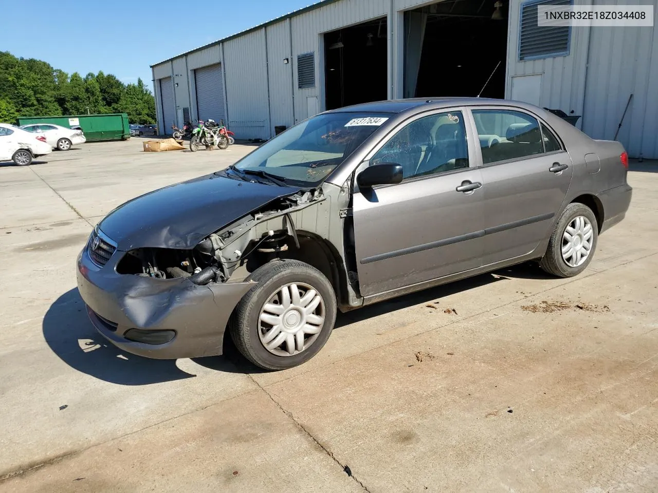 2008 Toyota Corolla Ce VIN: 1NXBR32E18Z034408 Lot: 61317634