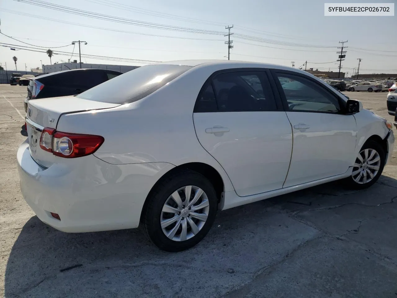 2012 Toyota Corolla Base VIN: 5YFBU4EE2CP026702 Lot: 71616064