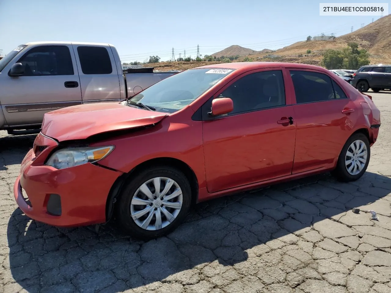 2012 Toyota Corolla Base VIN: 2T1BU4EE1CC805816 Lot: 71828094