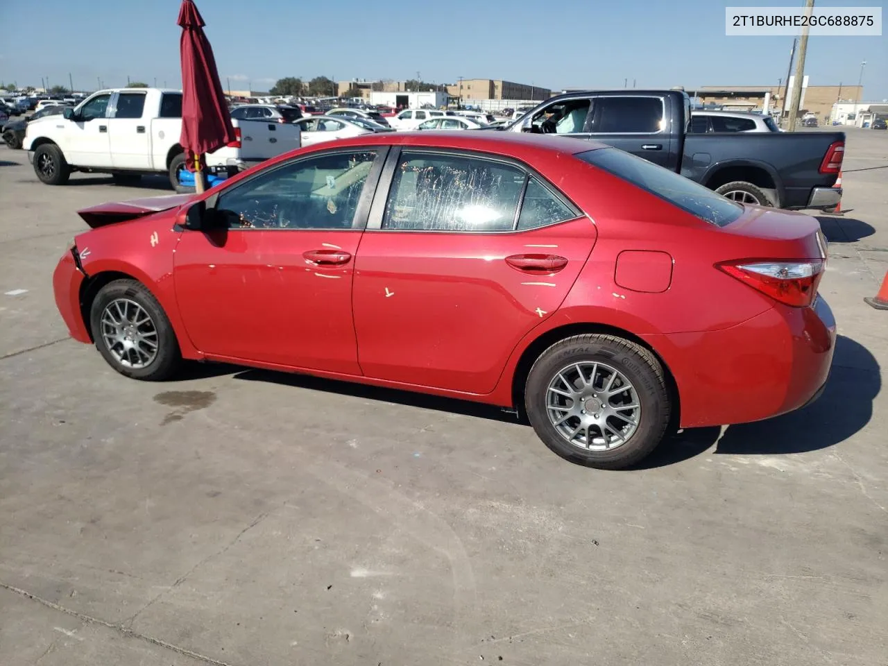 2016 Toyota Corolla L VIN: 2T1BURHE2GC688875 Lot: 71054314