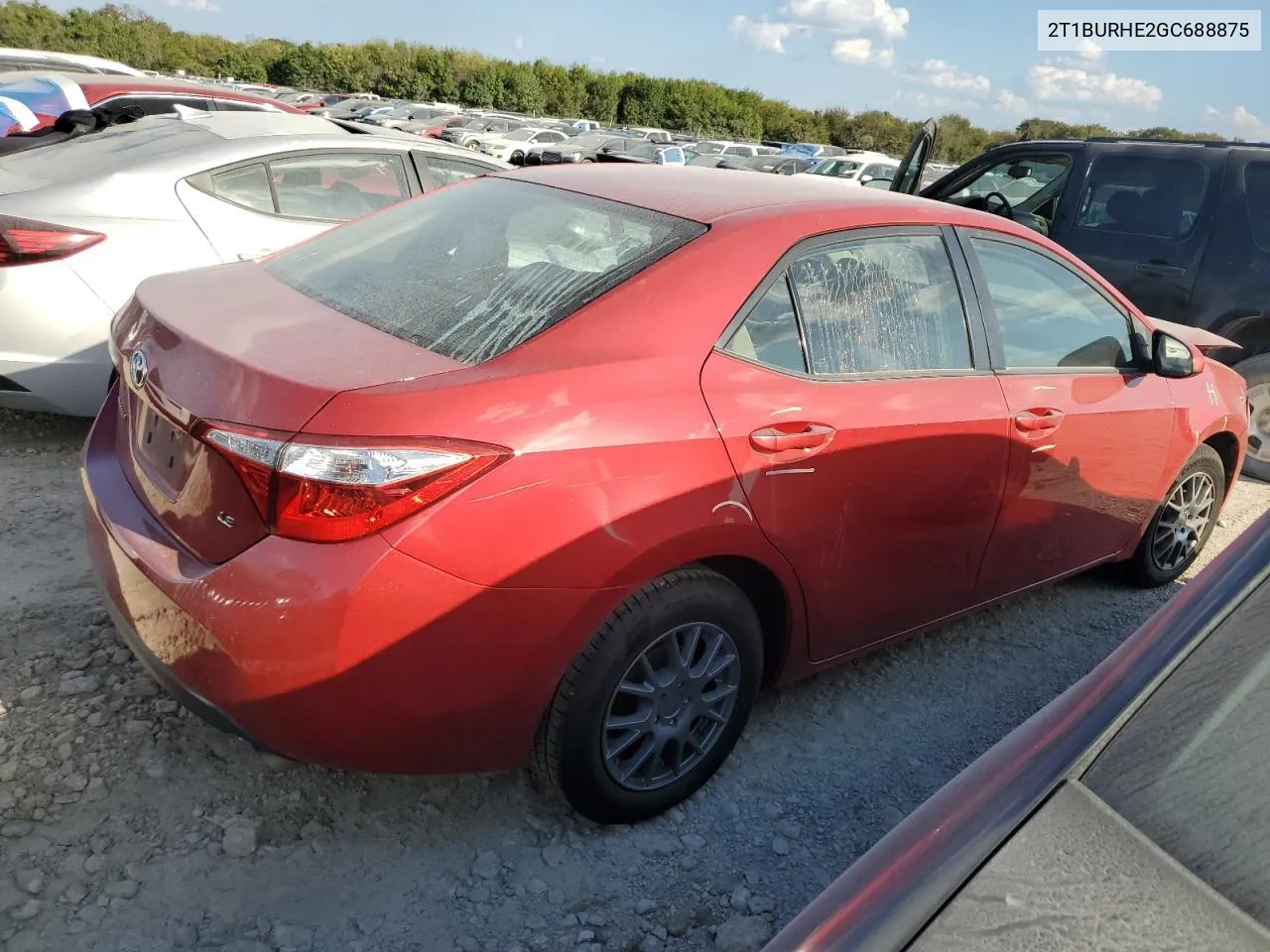 2016 Toyota Corolla L VIN: 2T1BURHE2GC688875 Lot: 71054314