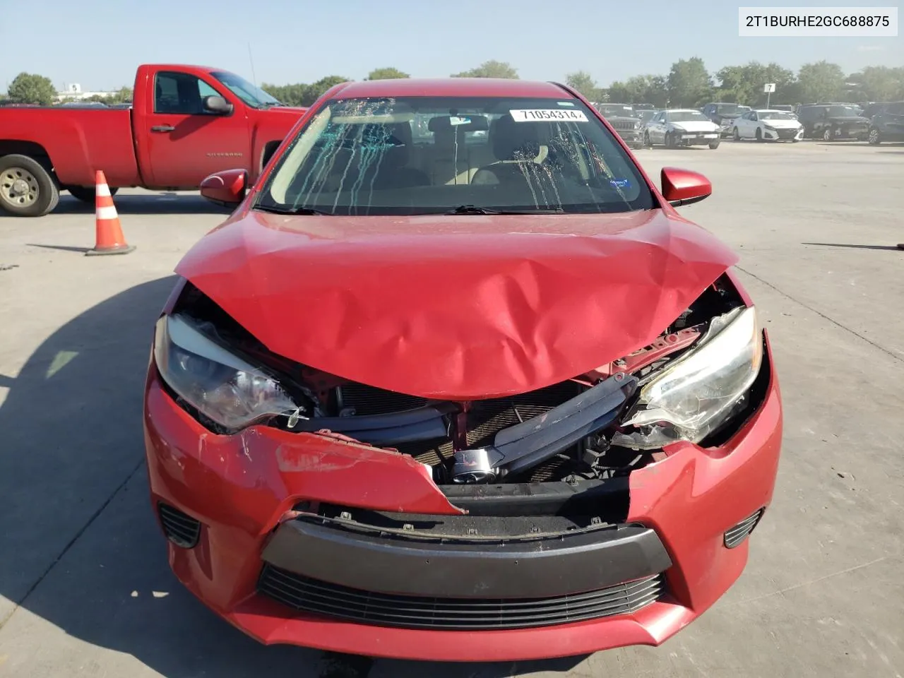 2016 Toyota Corolla L VIN: 2T1BURHE2GC688875 Lot: 71054314