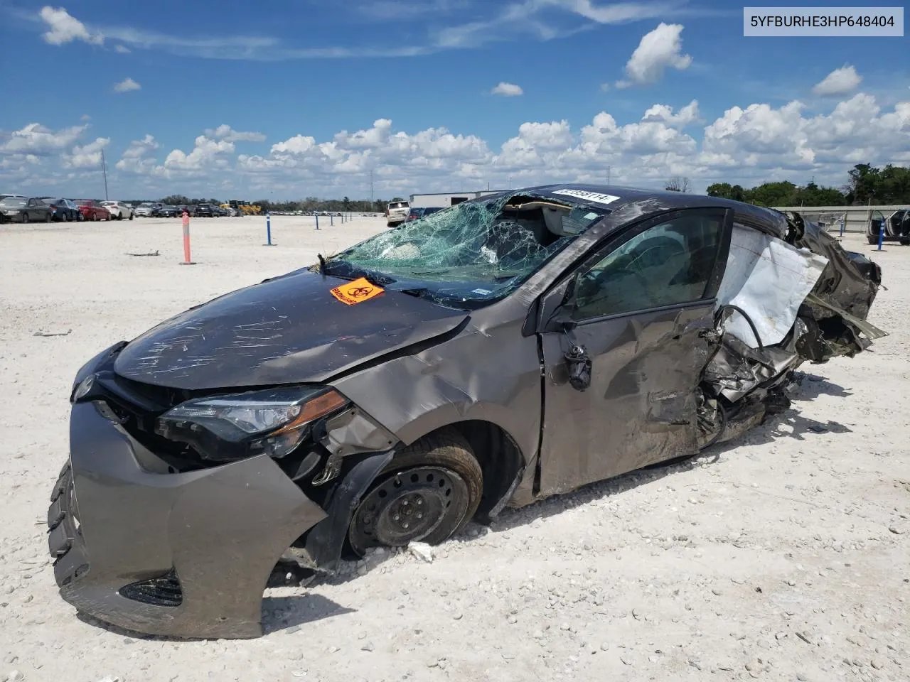 2017 Toyota Corolla L VIN: 5YFBURHE3HP648404 Lot: 67358114