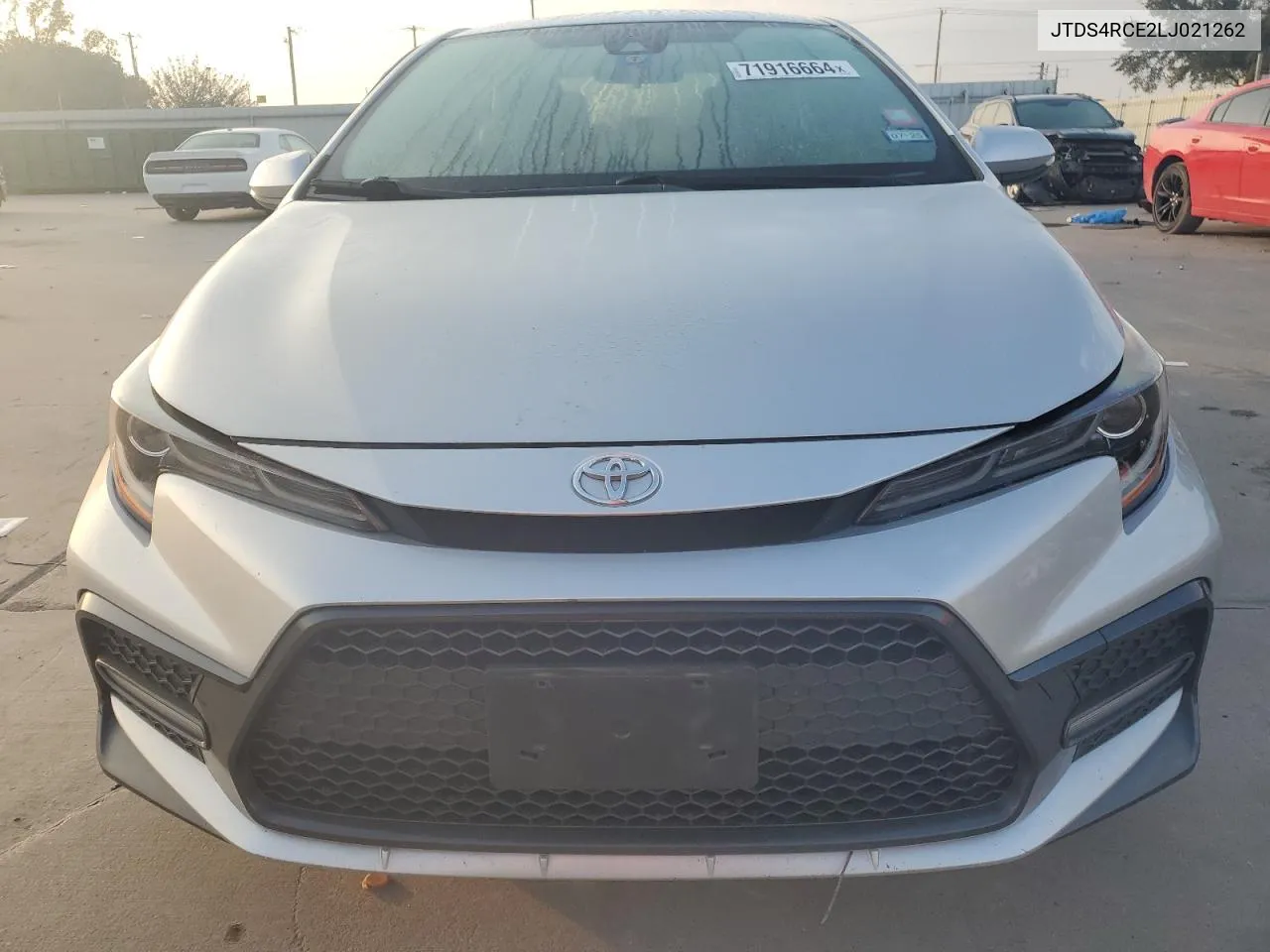 2020 Toyota Corolla Se VIN: JTDS4RCE2LJ021262 Lot: 71916664