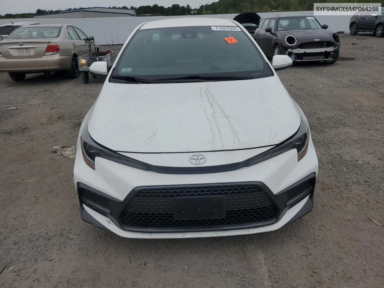 2021 Toyota Corolla Se VIN: 5YFS4MCE6MP064258 Lot: 71524364