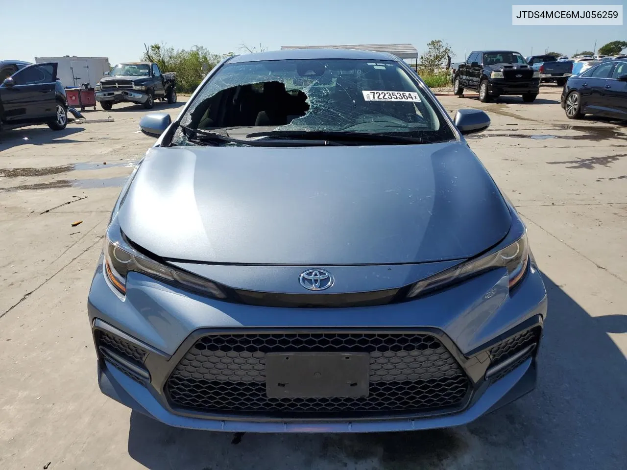 2021 Toyota Corolla Se VIN: JTDS4MCE6MJ056259 Lot: 72235364