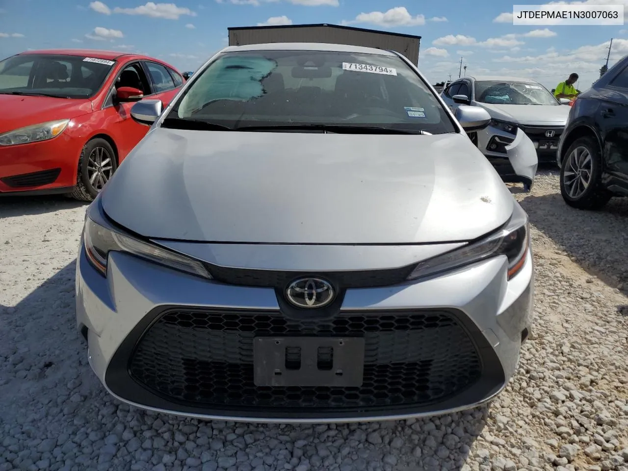 2022 Toyota Corolla Le VIN: JTDEPMAE1N3007063 Lot: 71343794