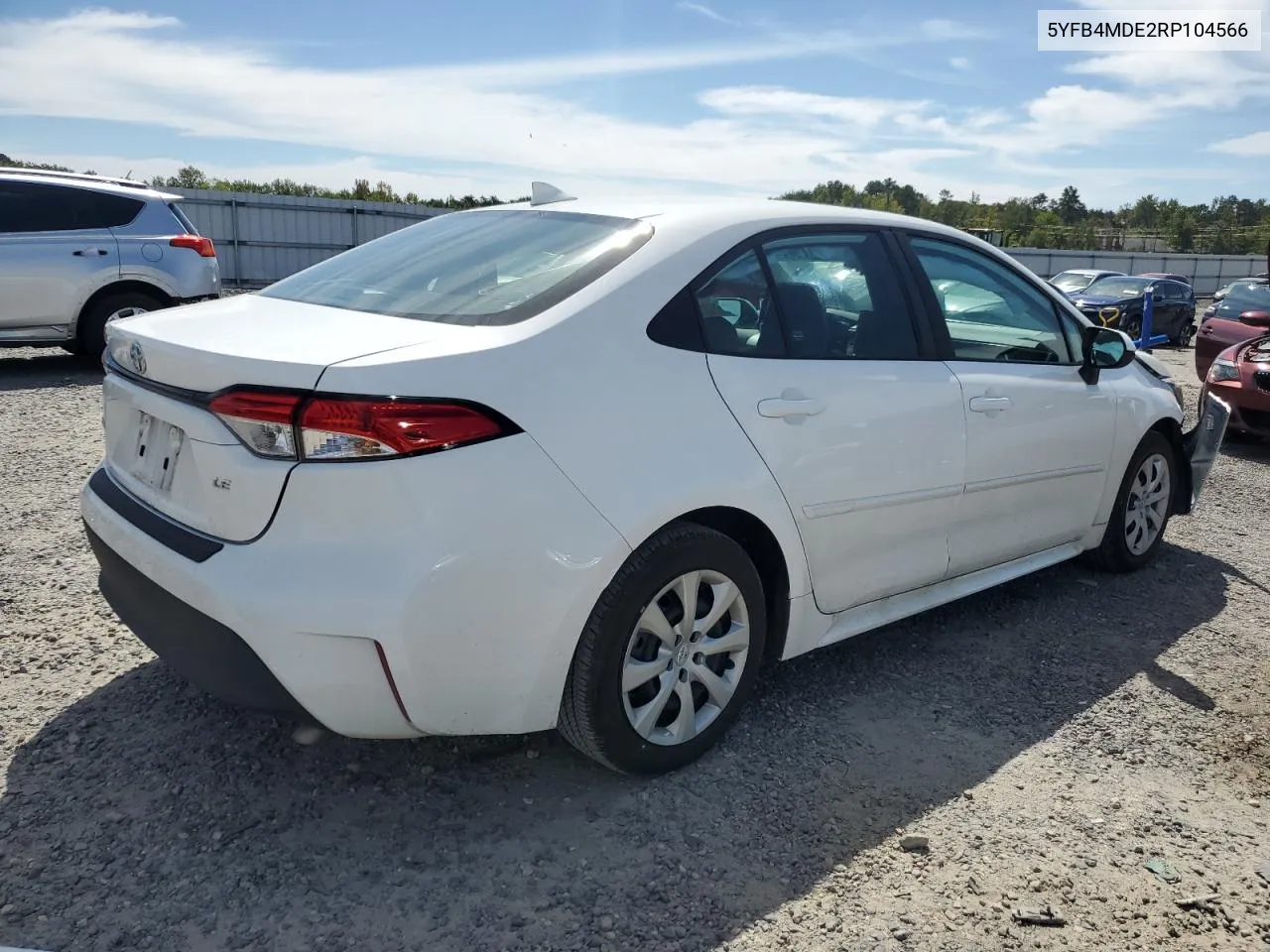 2024 Toyota Corolla Le VIN: 5YFB4MDE2RP104566 Lot: 70164974