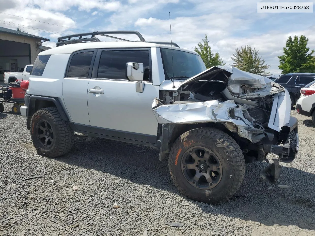 2007 Toyota Fj Cruiser VIN: JTEBU11F570028758 Lot: 67714704