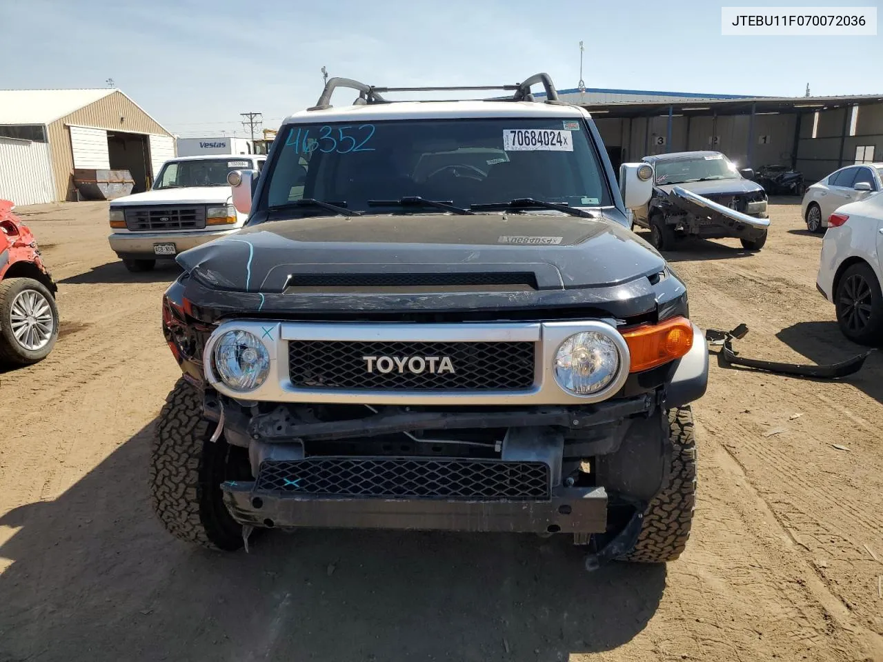 2007 Toyota Fj Cruiser VIN: JTEBU11F070072036 Lot: 70684024