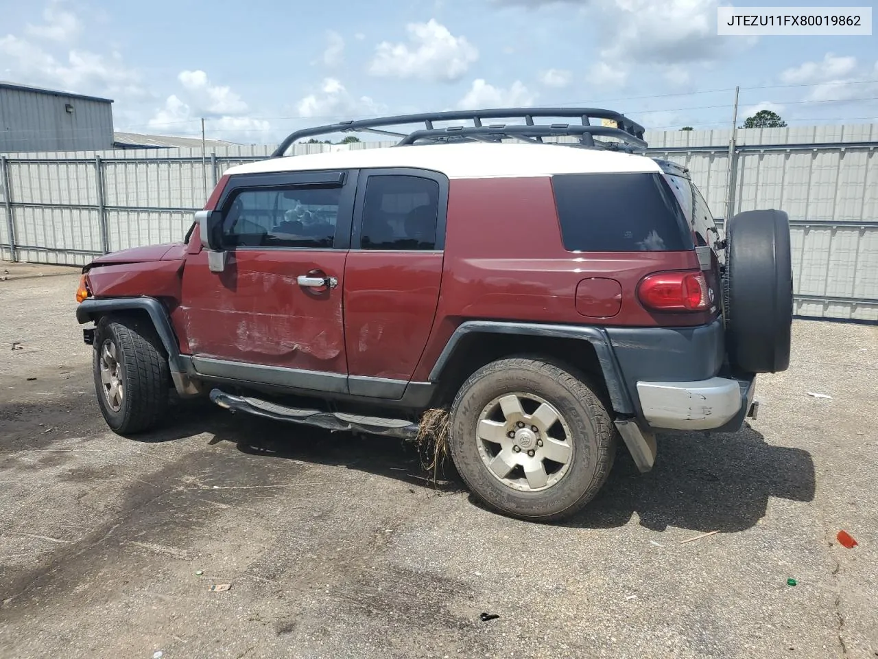 2008 Toyota Fj Cruiser VIN: JTEZU11FX80019862 Lot: 64317734