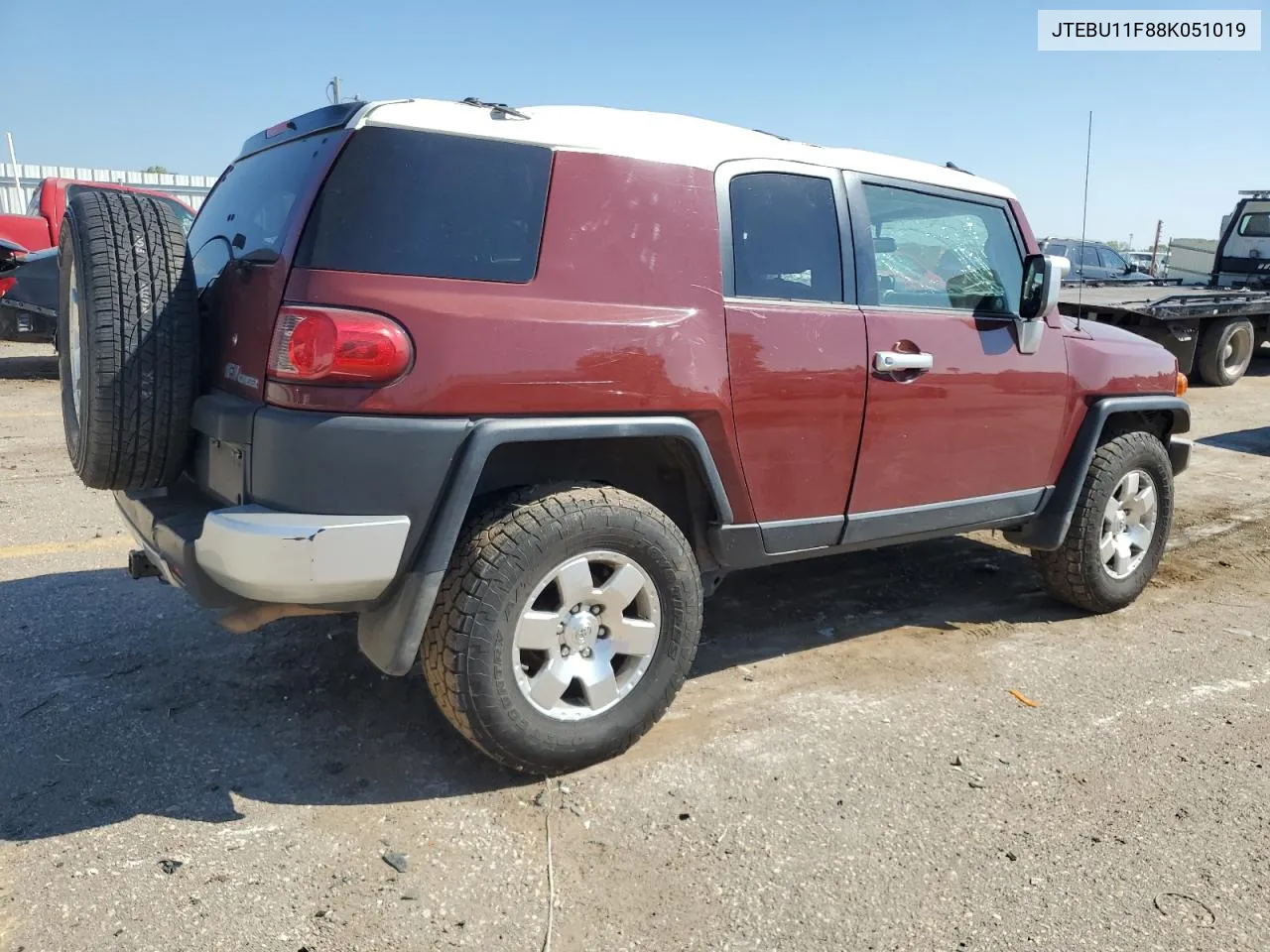 2008 Toyota Fj Cruiser VIN: JTEBU11F88K051019 Lot: 69937124