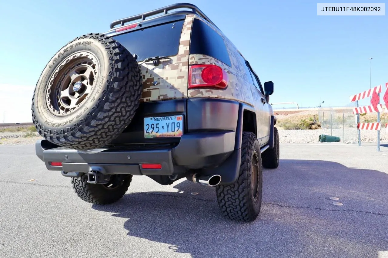 2008 Toyota Fj Cruiser VIN: JTEBU11F48K002092 Lot: 70821224