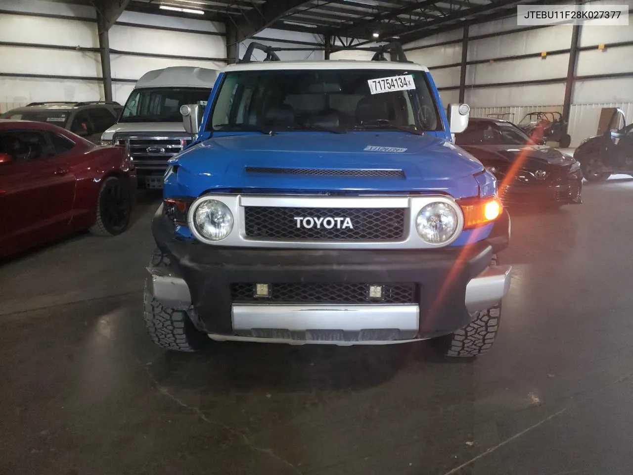 2008 Toyota Fj Cruiser VIN: JTEBU11F28K027377 Lot: 71754134