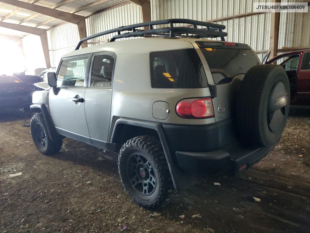 2011 Toyota Fj Cruiser VIN: JTEBU4BFXBK106609 Lot: 70715854