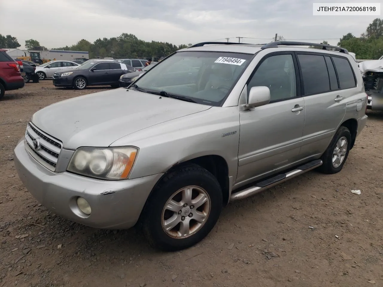 2002 Toyota Highlander Limited VIN: JTEHF21A720068198 Lot: 71946494