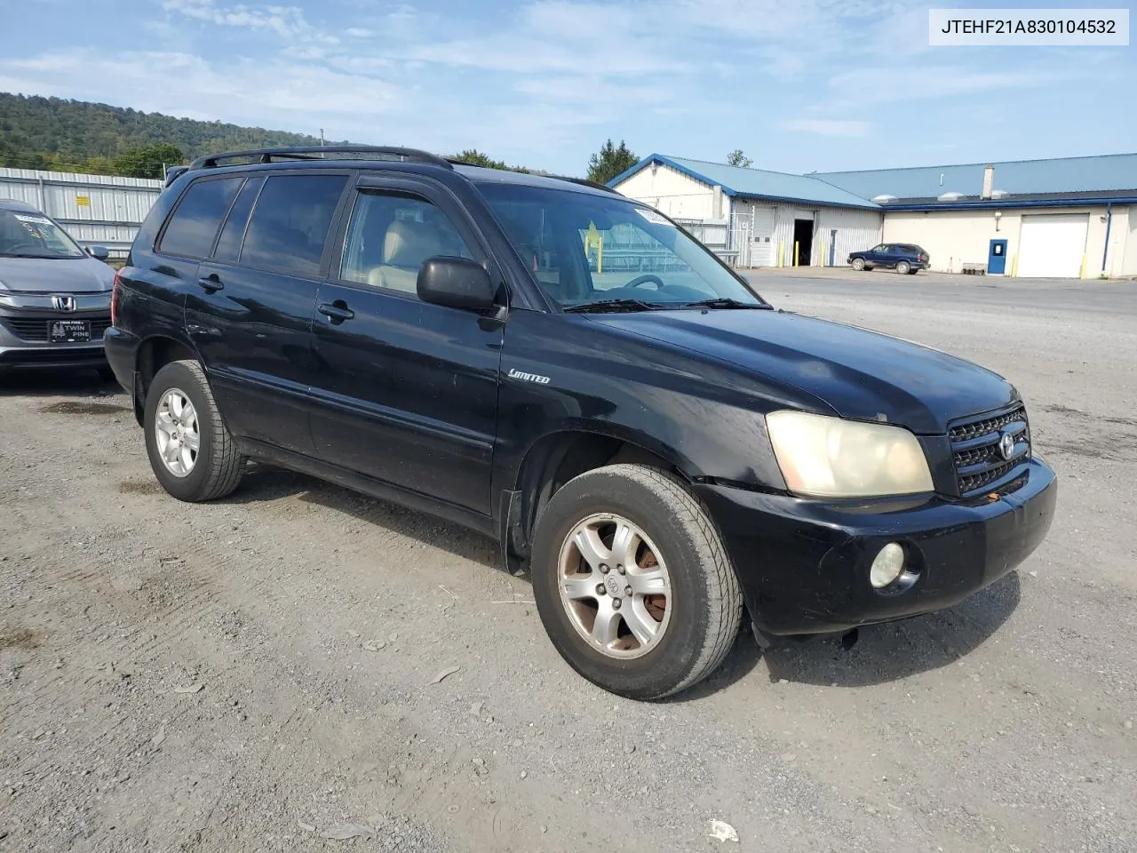 2003 Toyota Highlander Limited VIN: JTEHF21A830104532 Lot: 72309314