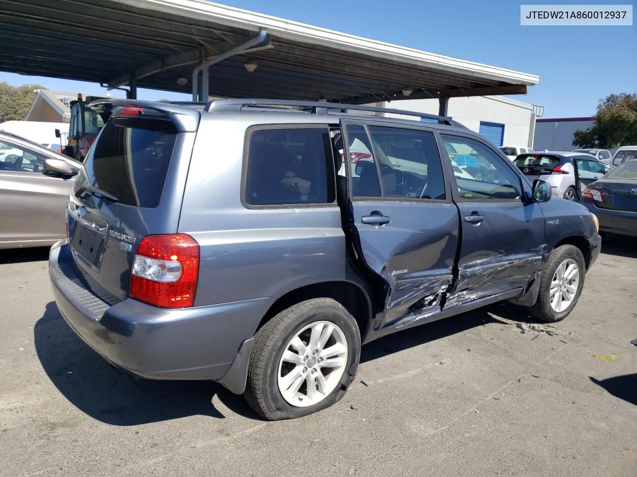 JTEDW21A860012937 2006 Toyota Highlander Hybrid