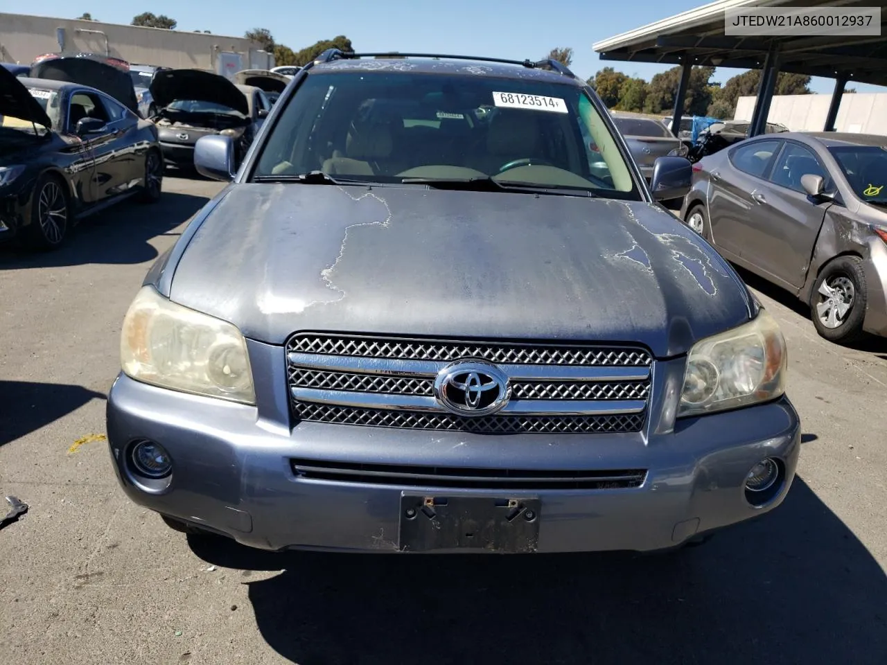 2006 Toyota Highlander Hybrid VIN: JTEDW21A860012937 Lot: 68123514