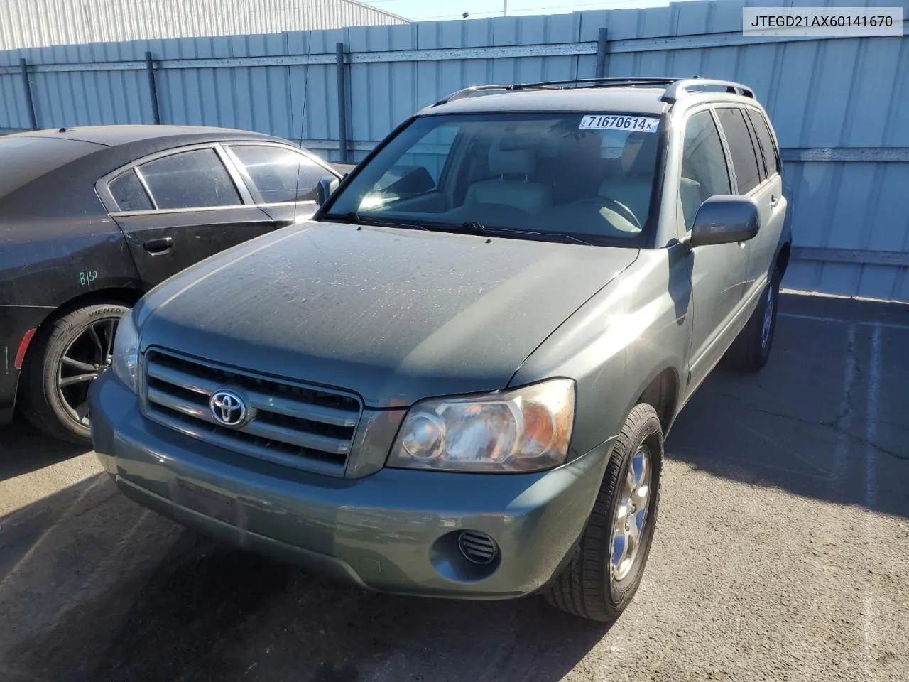 2006 Toyota Highlander VIN: JTEGD21AX60141670 Lot: 71670614