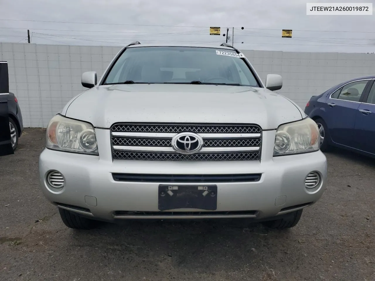 2006 Toyota Highlander Hybrid VIN: JTEEW21A260019872 Lot: 72235854