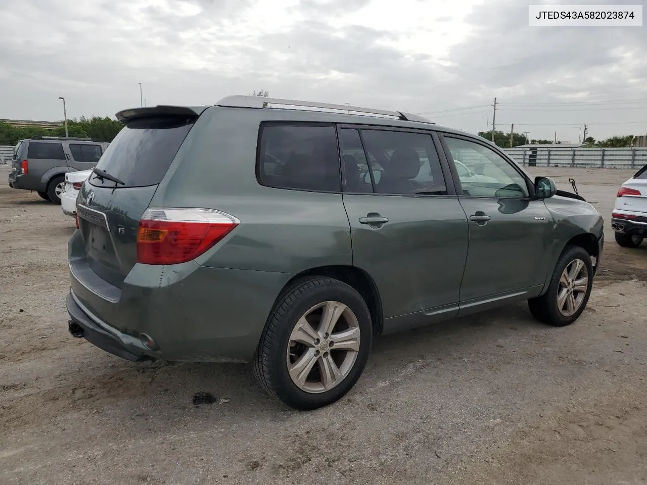 2008 Toyota Highlander Sport VIN: JTEDS43A582023874 Lot: 62978984