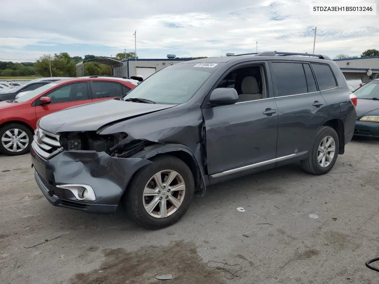 2011 Toyota Highlander Base VIN: 5TDZA3EH1BS013246 Lot: 70199624