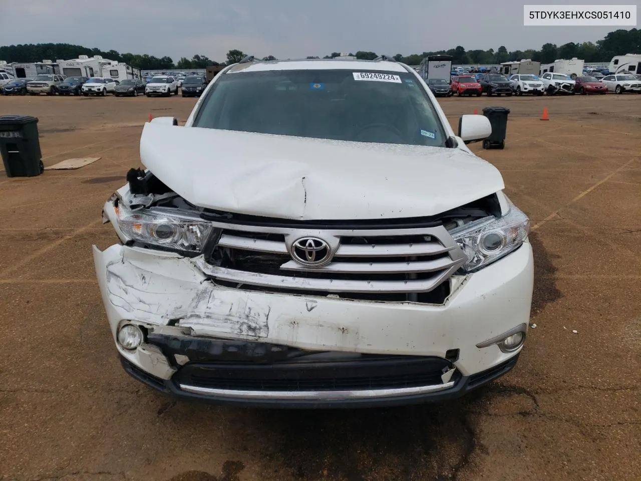 2012 Toyota Highlander Limited VIN: 5TDYK3EHXCS051410 Lot: 69249224