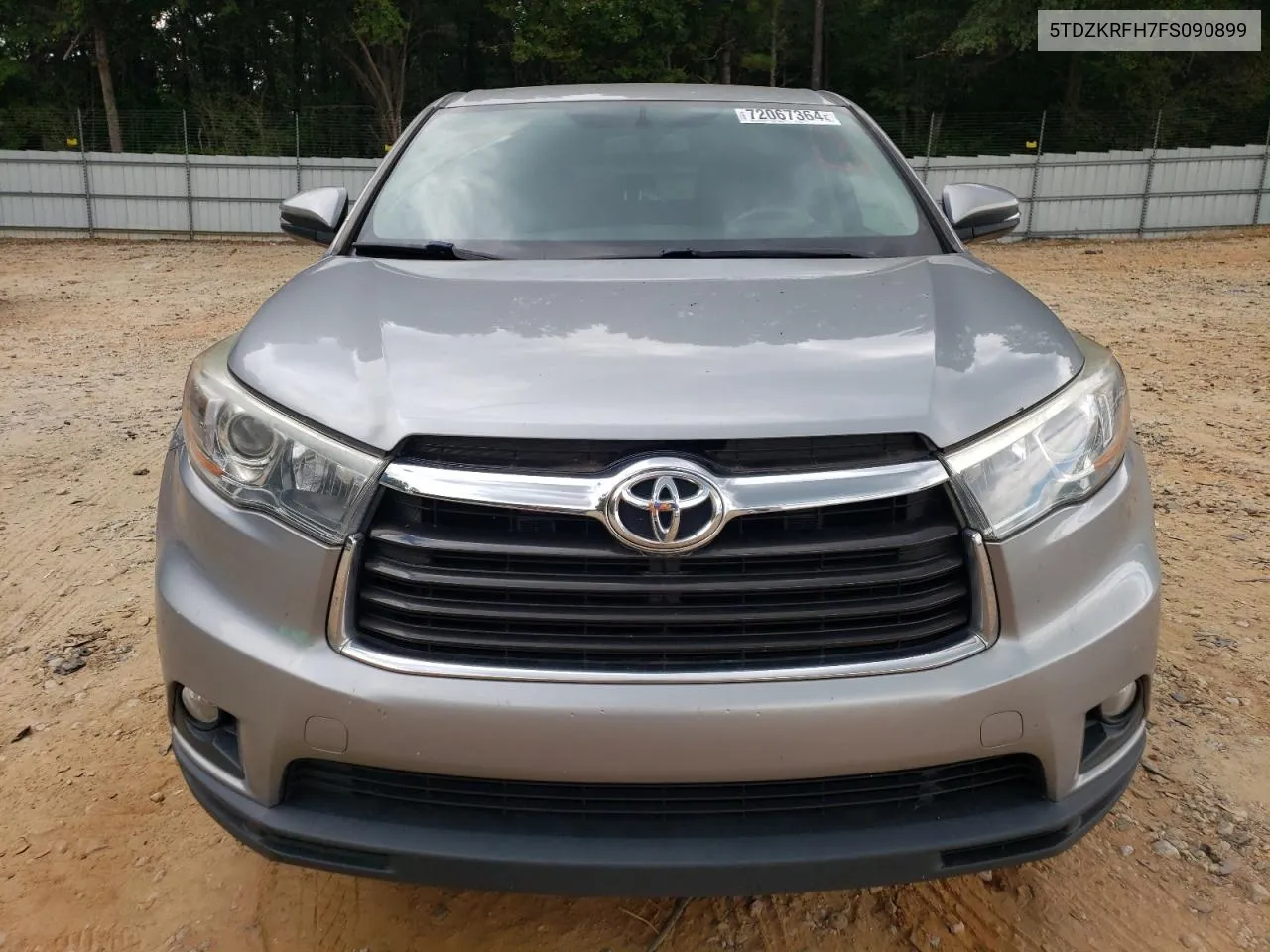 2015 Toyota Highlander Le VIN: 5TDZKRFH7FS090899 Lot: 72067364