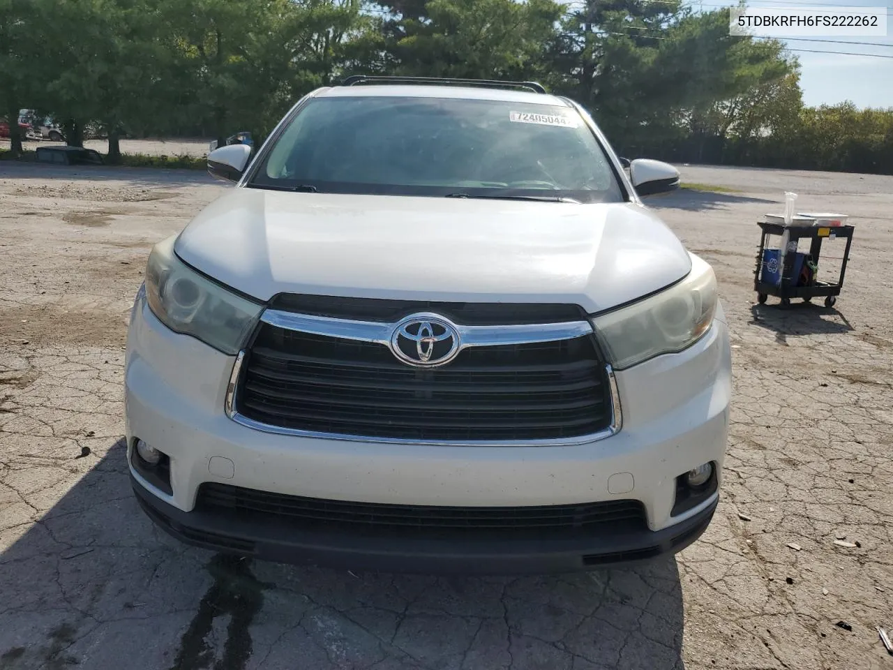 2015 Toyota Highlander Le VIN: 5TDBKRFH6FS222262 Lot: 72405044