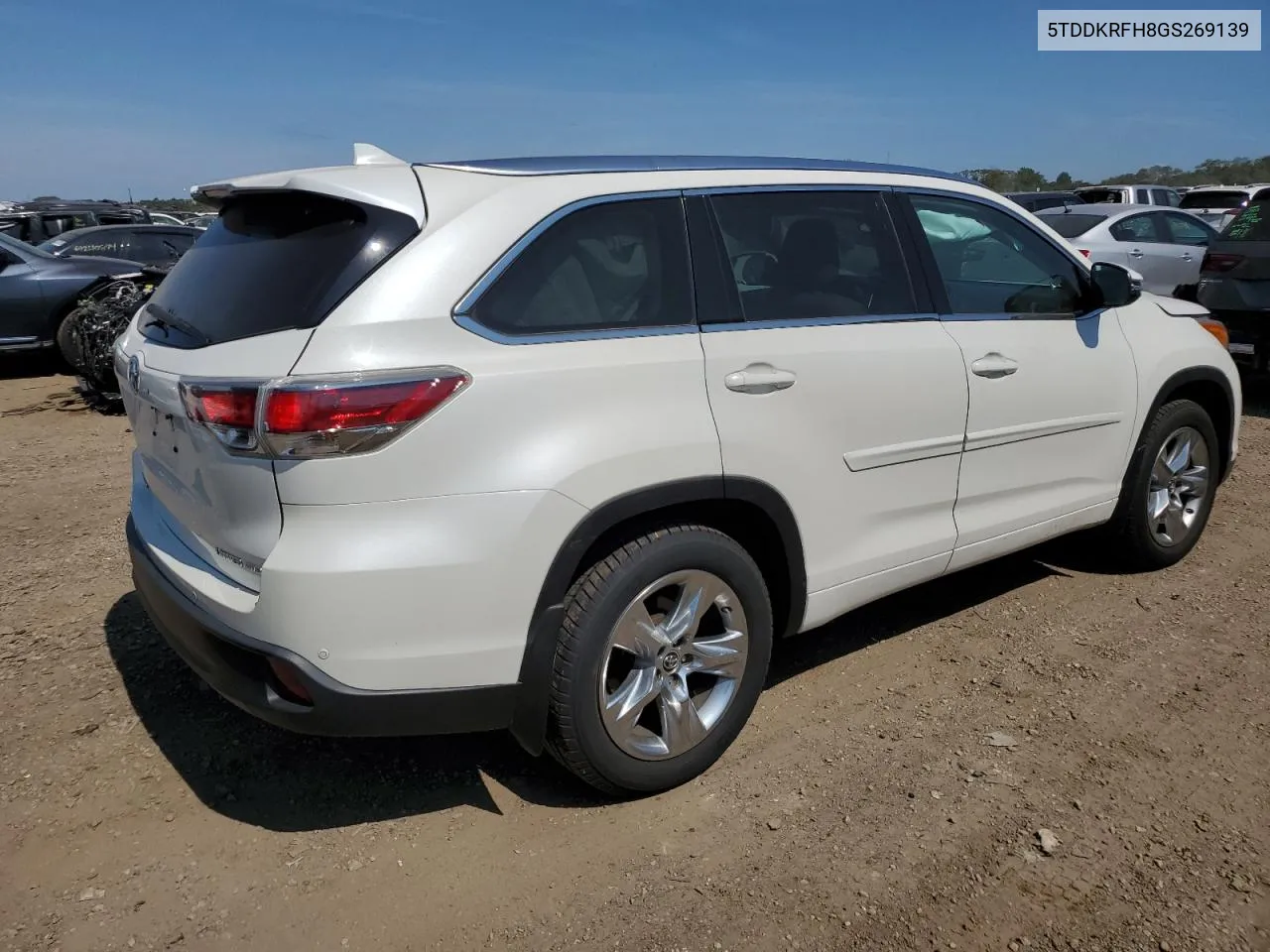 2016 Toyota Highlander Limited VIN: 5TDDKRFH8GS269139 Lot: 69987694