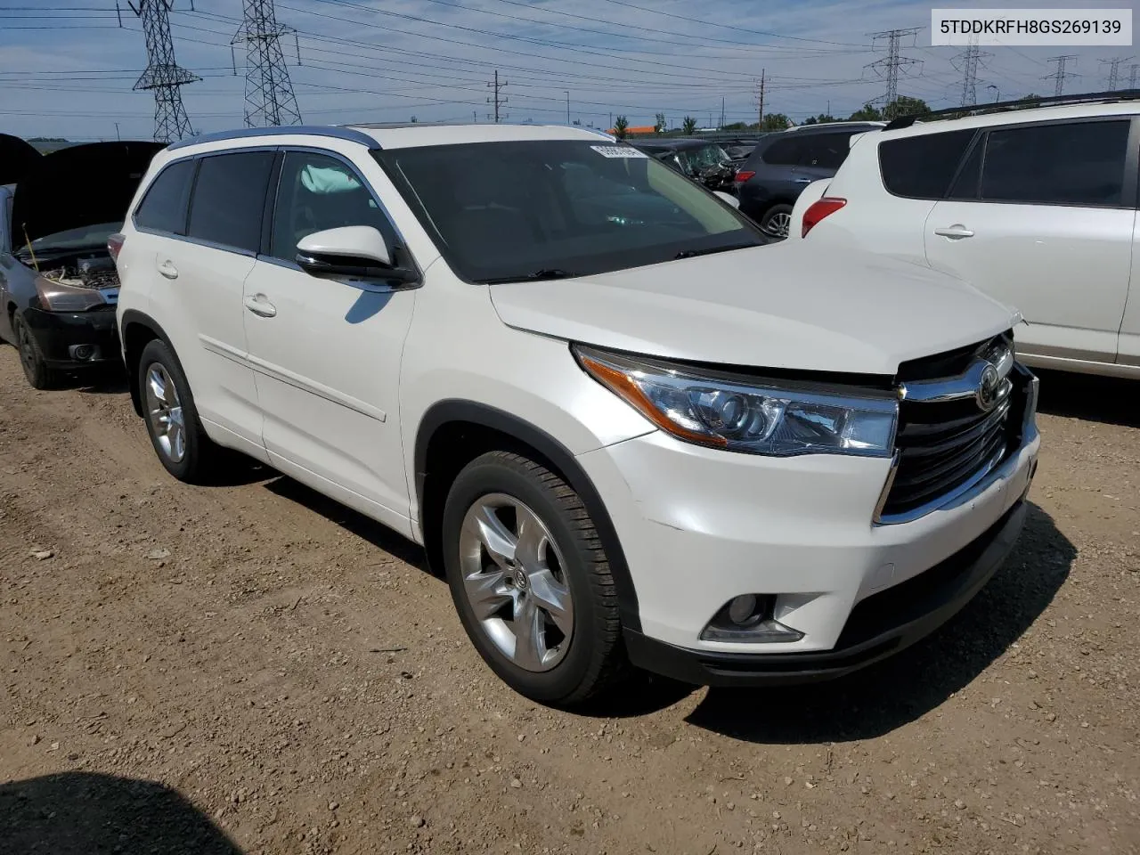 2016 Toyota Highlander Limited VIN: 5TDDKRFH8GS269139 Lot: 69987694