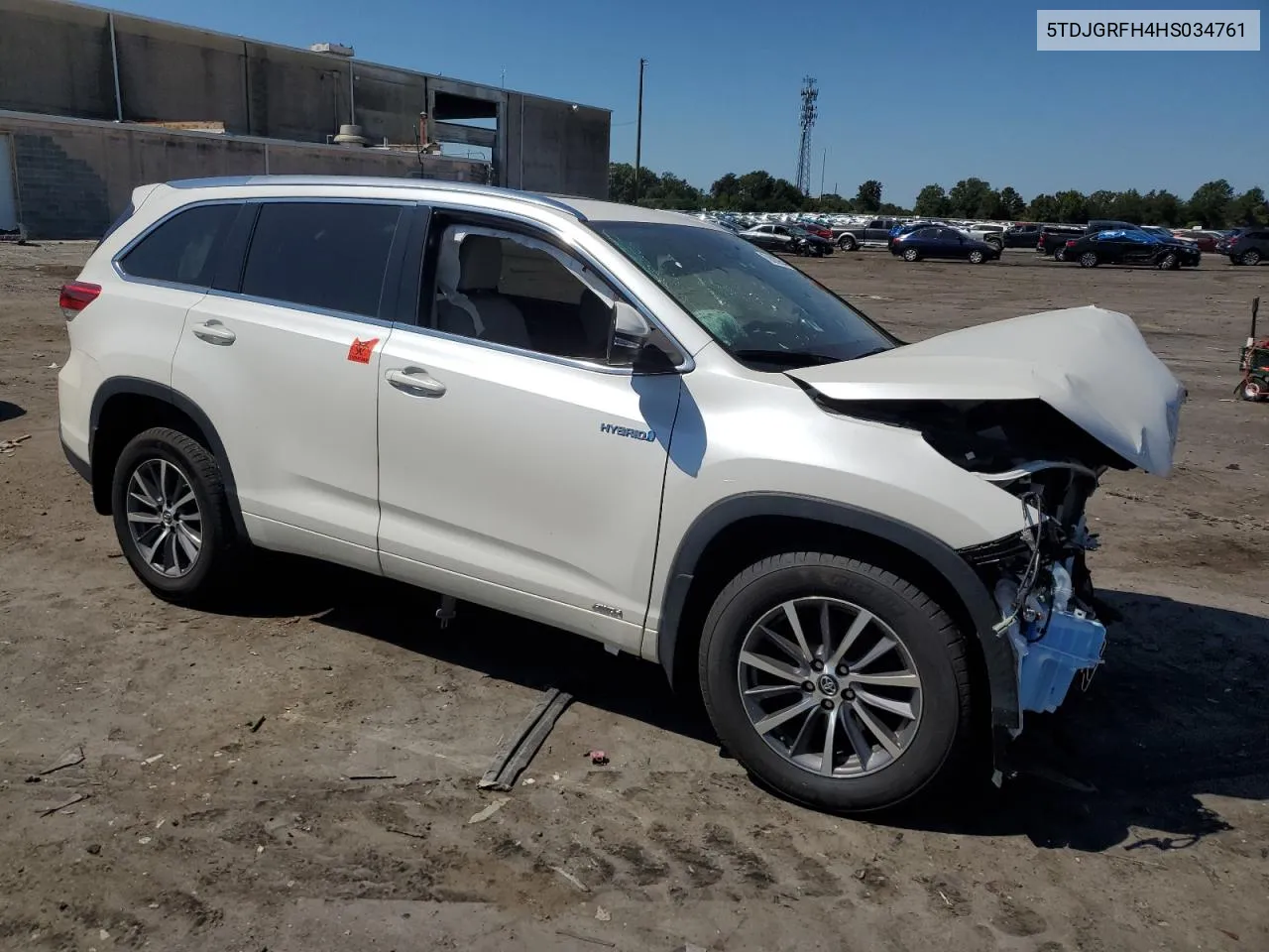 2017 Toyota Highlander Hybrid VIN: 5TDJGRFH4HS034761 Lot: 70820954